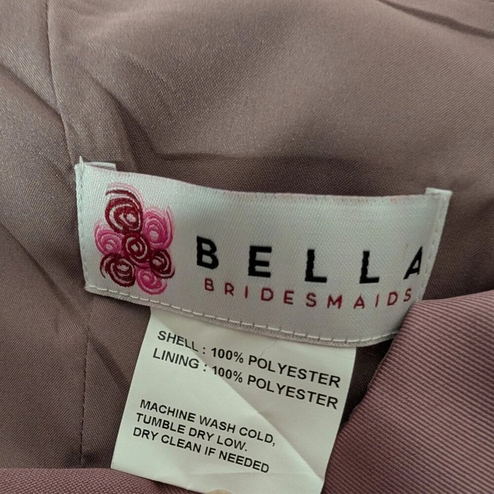 Bella Dusty Rose Pink BB135 Maxi Sleeveless Formal Dress Size 10 - Picture 14 of 15
